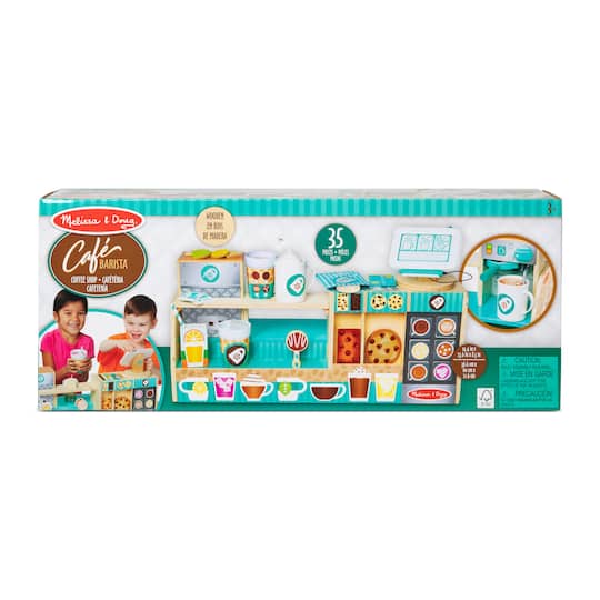 Melissa & Doug® Wooden Café Barista Coffee Shop Play Set